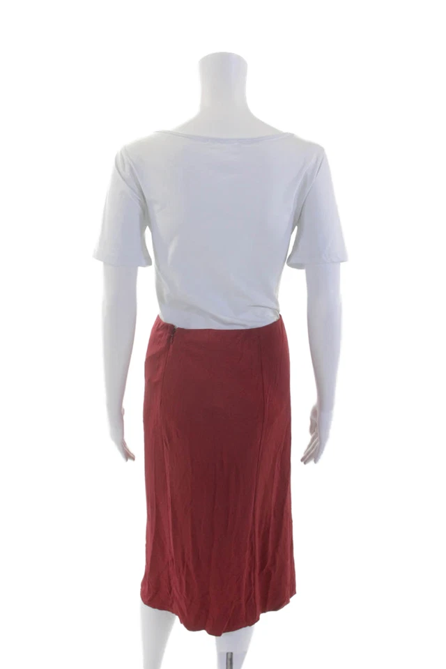 Falda roja Narciso Rodriguez para mujer hasta la rodilla talla 4 Foto 3 de 4