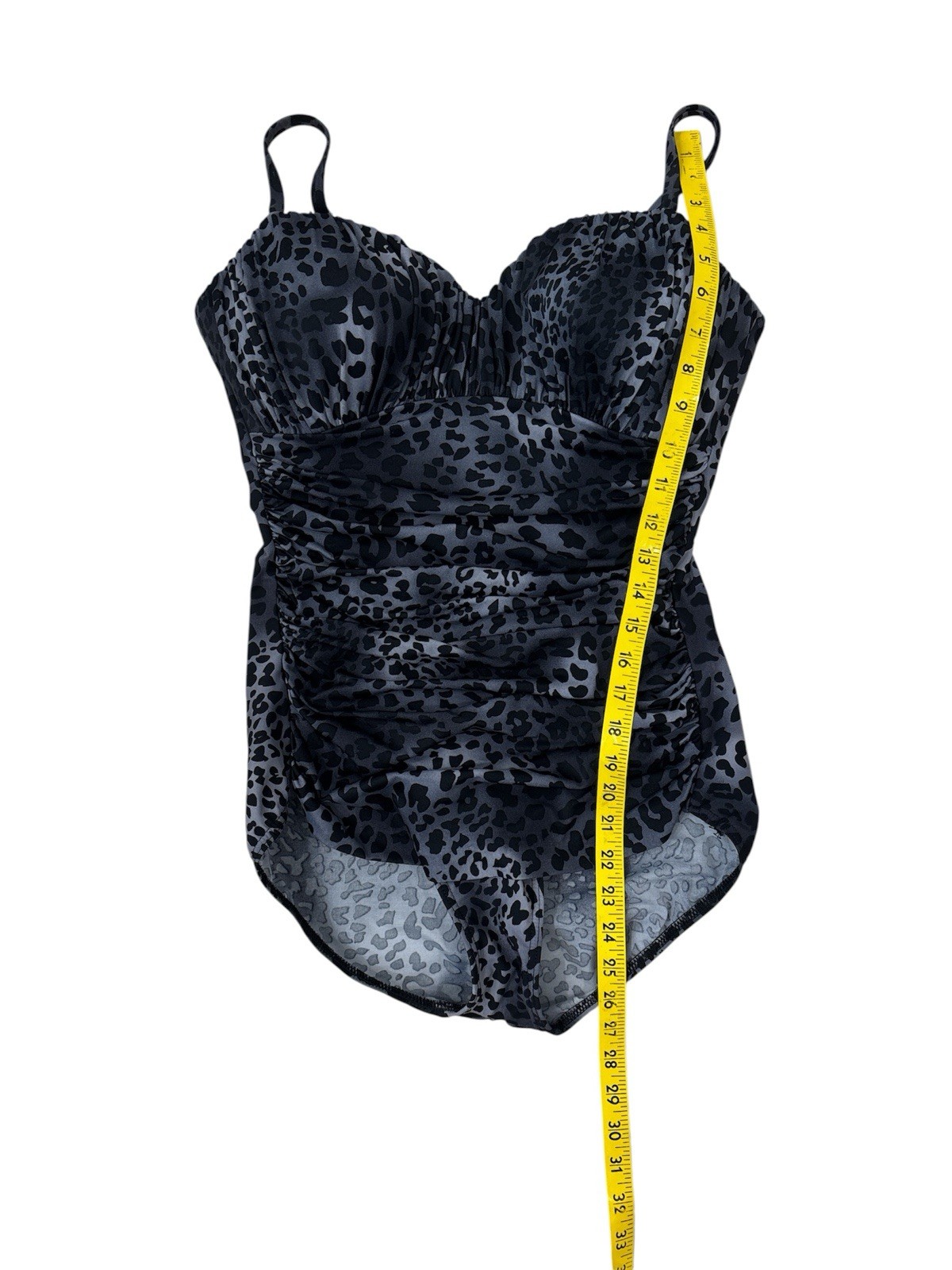 Miraclesuit Black and Gray Leopard-Patterned One-… - image 5