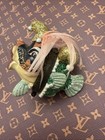 Katherine's Collection Mini Kissing Fish 2" Ornament trinket box Mask Mardi Gras — photo 2