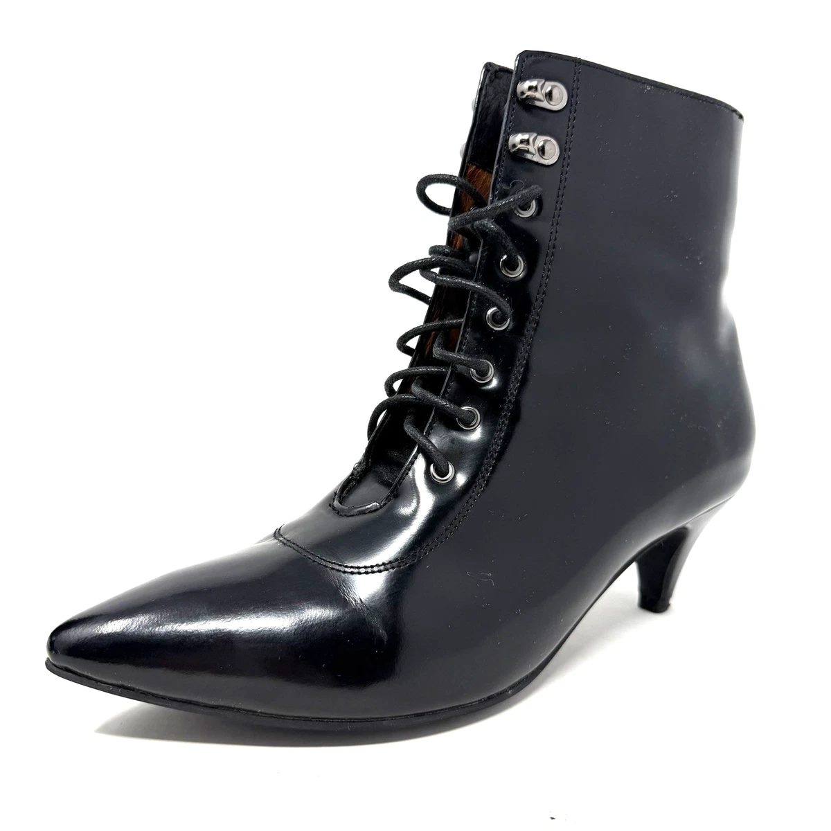 Kitten Heel Leather Upper Black Boots for Women for sale | eBay