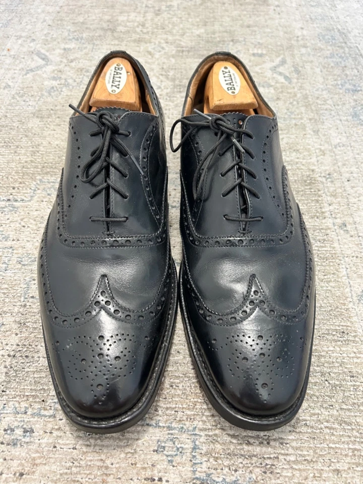 Church’s Custom Grade Chetwynd black leather wingtips dress shoes 11 - Image 2 of 4