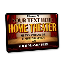 Custom Home Movie Theater Sign Home Theater Decor Movie Room Cinema 108122002112