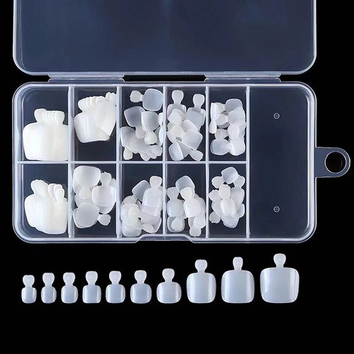 500Pcs Natural Artificial Nail Tips Tool for Nails Salon Supply Toe Nails Clear - Picture 7 of 15