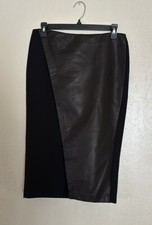 ALICE + OLIVIA Venty Crossover Leather Pencil Skirt Women’s