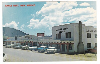 1960's EAGLE NEST NM DOWNTOWN MAIN STREET LODGE CAFE MOTEL POSTCARD NEW MEXICO ! | eBay