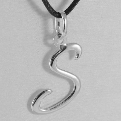Ciondolo Fabiani iniziale S in oro bianco 18kt