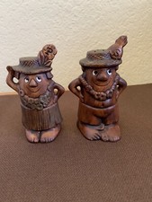TIKI Man and Woman Salt Pepper Shaker Set - Made in USA