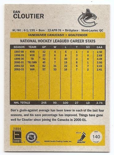 03/04 PACIFIC EXHIBIT YELLOW BACKS PARALLEL Hockey (#101-150) U-Pick From List - Picture 39 of 49
