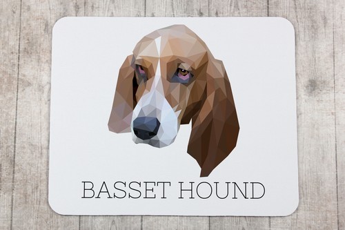 Basset Hound geometrische onderlegger Art-Dog - Afbeelding 3 van 4