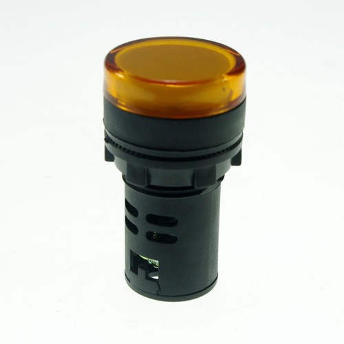 10 PCS Yellow LED Power Indicator Signal Light 24VDC 22mm Diameter 50mm ...