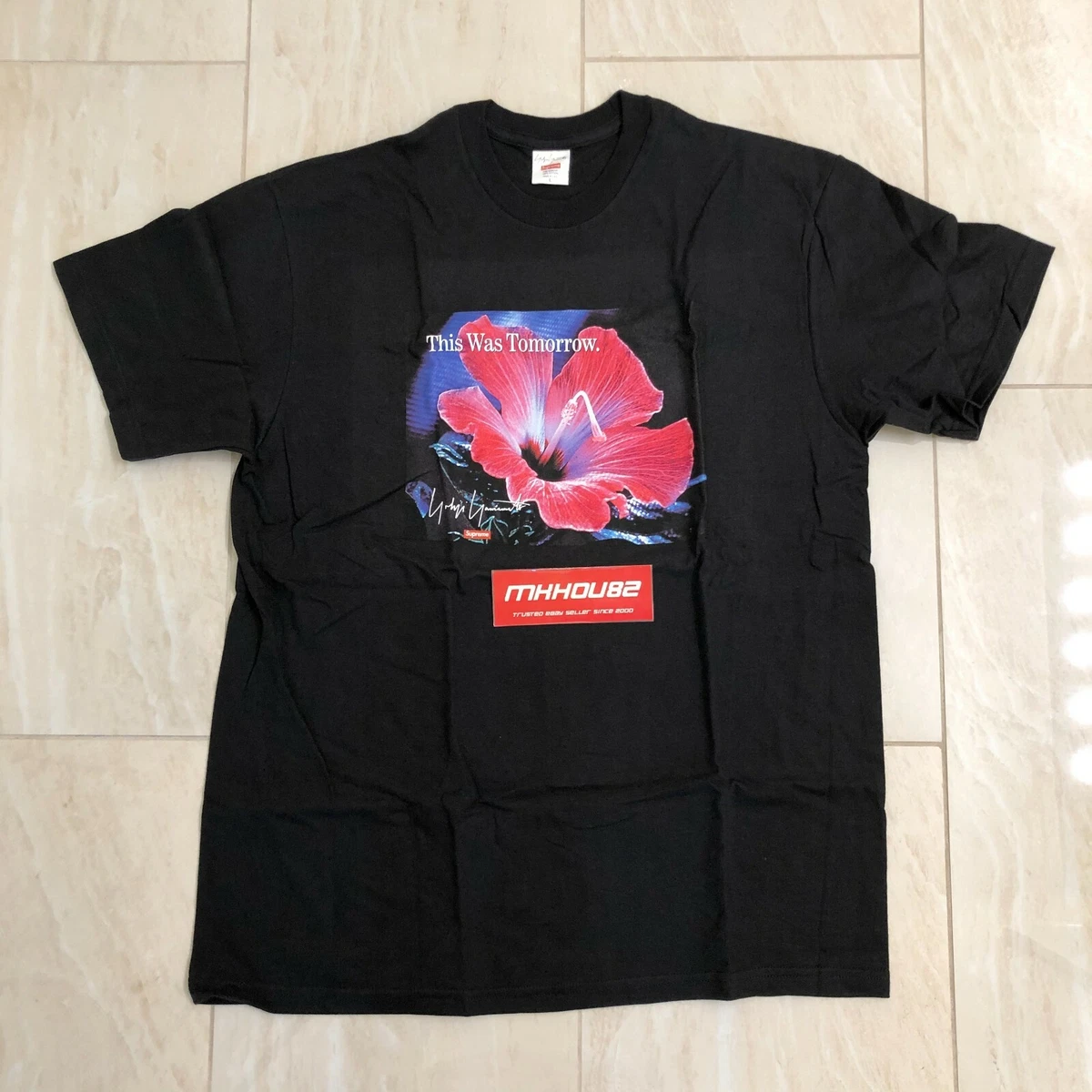 New Supreme Yohji Yamamoto This Was Tomorrow Tee T-Shirt Black 2020 FW20  Size L