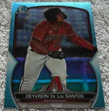 2023 Bowman Draft DEYVISON De Los SANTOS #BDC-36 Chrome Sky Blue Refractor