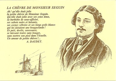 POSTCARD PERSONALITY WRITER A.DAUDET LA GOAT DE MONSIEUR FOLLOWIN