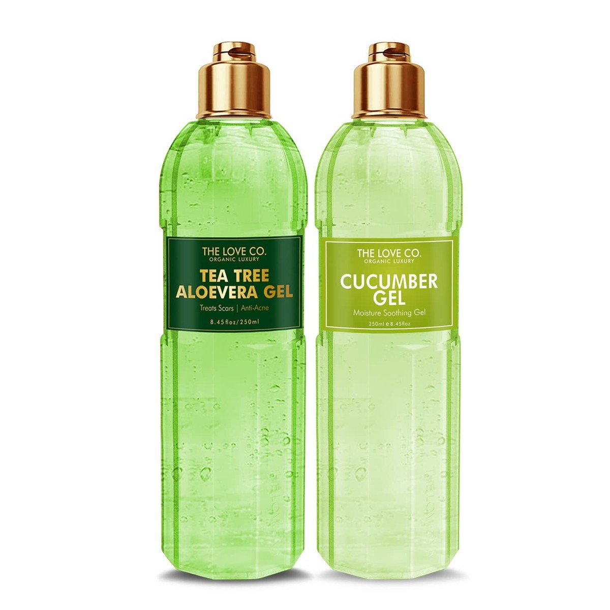 THE LOVE CO. Cucumber Gel + Tea Tree Aloe Vera Gel 250ml Combo _ | eBay