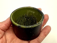 Vintage Heavy Metal Flower Frog Green 2.25" x 1.5"