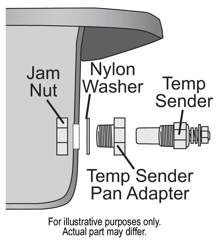 Kit medidor de temperatura de aceite eléctrico Derale 13009 iluminado negro sobre blanco 2-1/16" Foto 3 de 4
