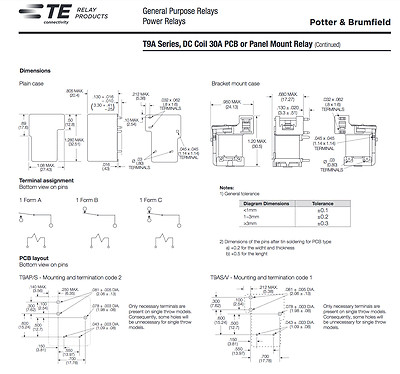 Relè Di Potenza POTTER&BRUMFIELD - TE CONNECTIVITY T9AP1D52-48-03 - Nuovo