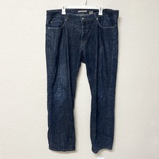 John Varvatos Blue Denim Jeans Mens Sz 42x34 Dark Wash Authentic Fit Button Fly
