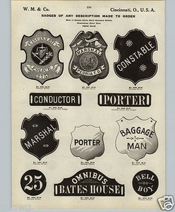1913 Paper Ad German Silver Cincinnati Police Badge Peoria Fire Department Ebay