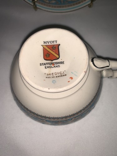Vintage Myott Staffordshire England Cup and Saucer set - Picture 8 of 9