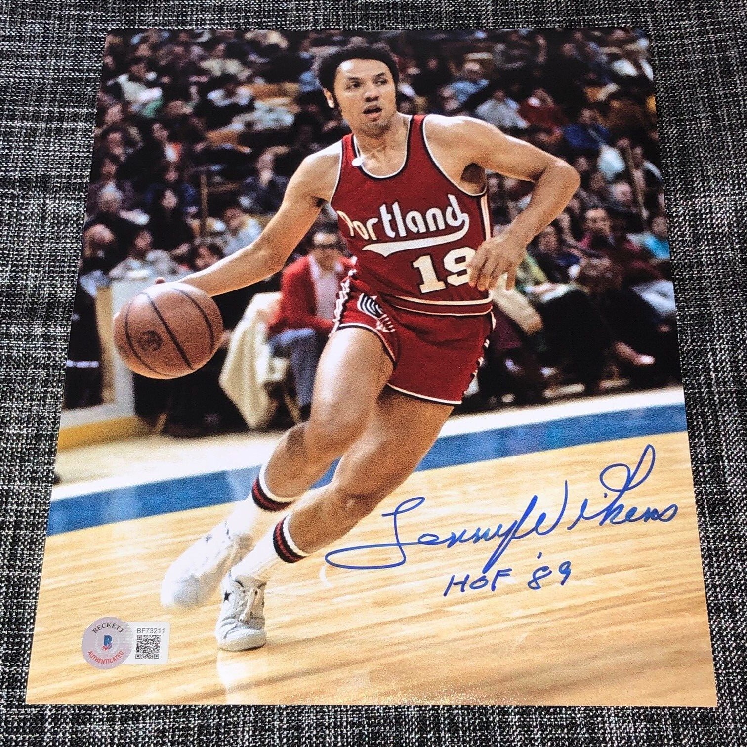 Lenny Wilkens Autographed Signed Portland Trail Blazers 8X10 PHOTO PORTLAND TRAILBLAZERS BECKETT BAS COA 