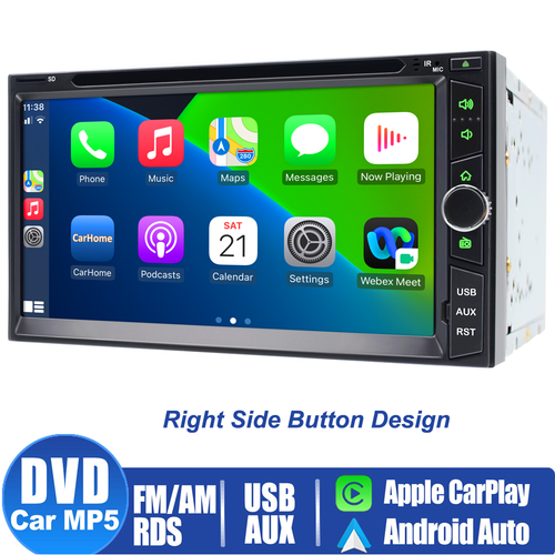 7" 2Din Touch Car Stereo Radio Bluetooth CD DVD Player GPS Navi Reverse Camera - Picture 2 of 13