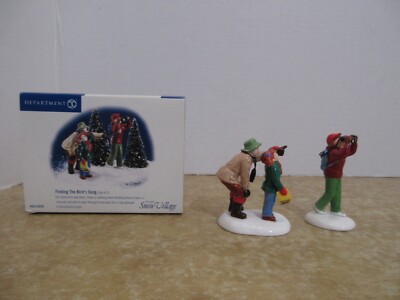 Dept.  56 1999 Snow Village Finding The Bird's Song #56.55020 Bird Watchers 2 Pc