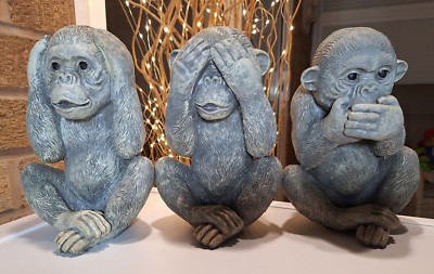 Deko Affe 3er Set Deko Schimpansen Statuen