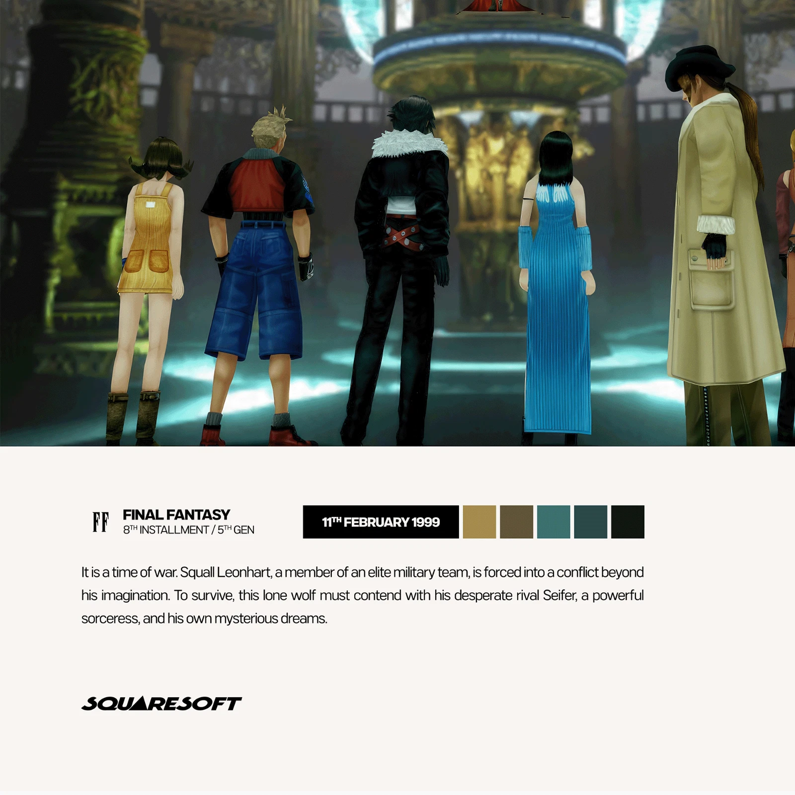 Final Fantasy VIII (1999) Video Game Art Poster