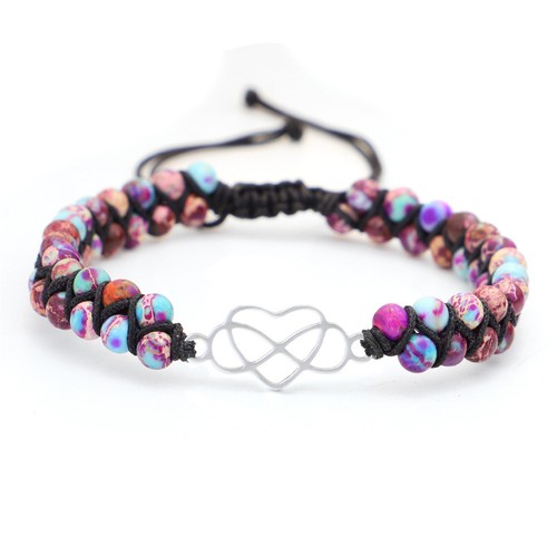 Unisex Bracelet Double-layered Love Token Love Heart Braided Lucky Rope Charm