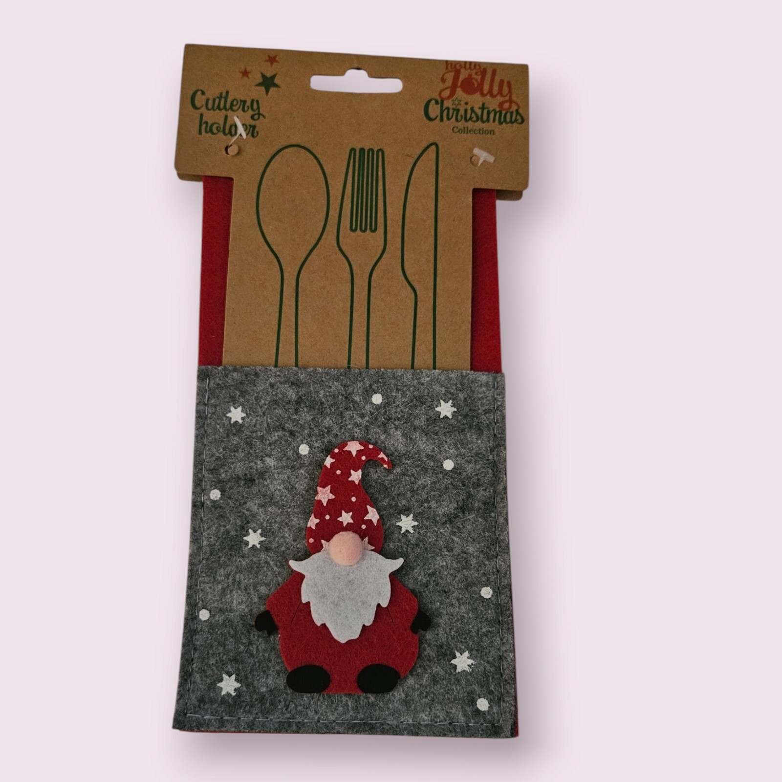 SALE Bestecktasche Wichtel 6 Stück, Besteckbeutel Besteckhalter Weihnachten