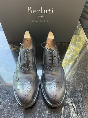 靴 BERLUTI U-tip derby US8.5 Berluti Men 8.5US Derby Shoes U-tip Leather Club Collection