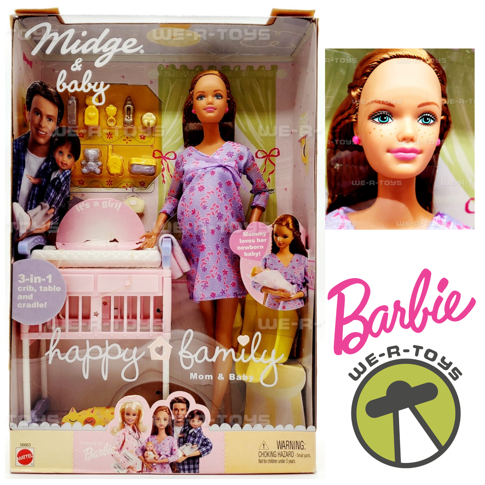 Compre Barbie Família feliz Midge Raro boneca MIB Morena