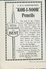 1914 Koh I Noor Pencils L & C Hardtmuth Supremely The Best Vtg Print Ad CO3