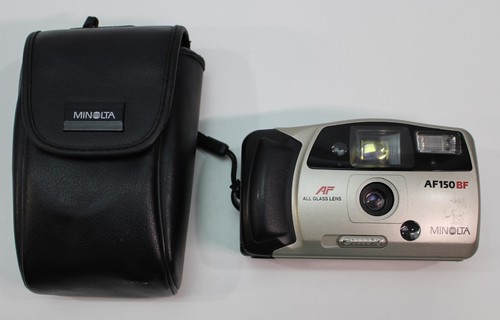 Cámara fotográfica compacta Minolta AF150BF totalmente automática de 35 mm AF para apuntar y disparar con estuche - Imagen 5 de 22