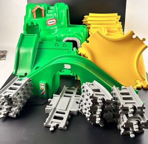 Vintage 74 Piece Little Tikes Peak Road & Rail Train Track And Green Mountain