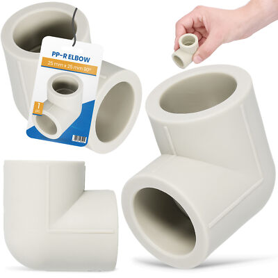 PP-R Bogen 25x25 mm 90 Grad Geschweißter Rohr Schweißtechnik PP Winkel Fitting