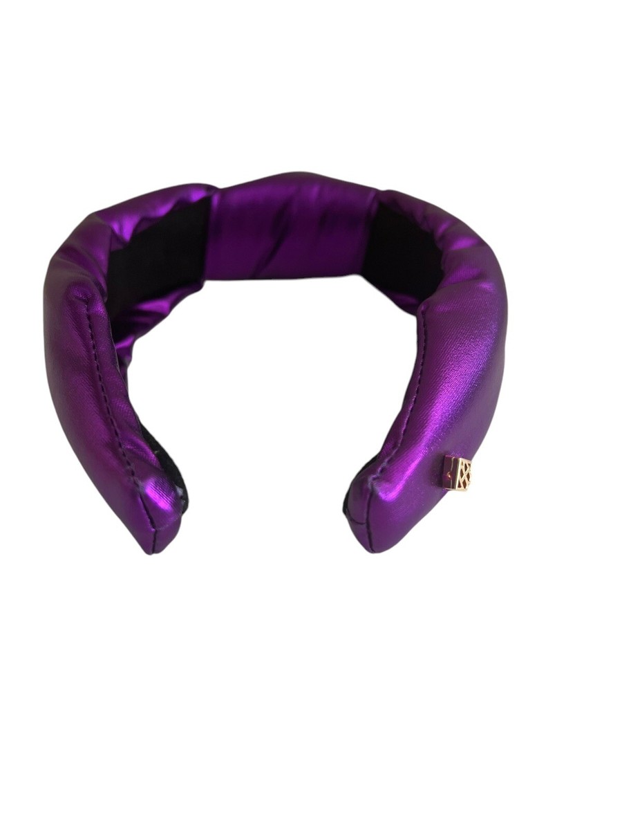 NEW Brianna Cannon Purple Puff Metallic Knotted Headband | eBay display picture 1