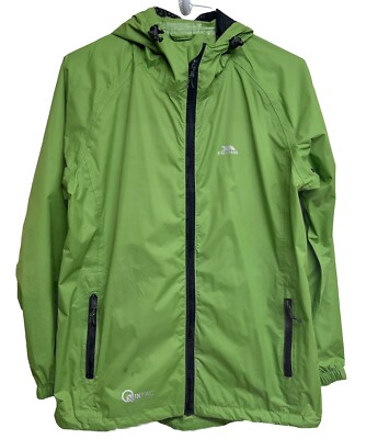 Trespass Qikpac TP-75 Waterproof Packaway Hooded Rain Jacket Men's S Green