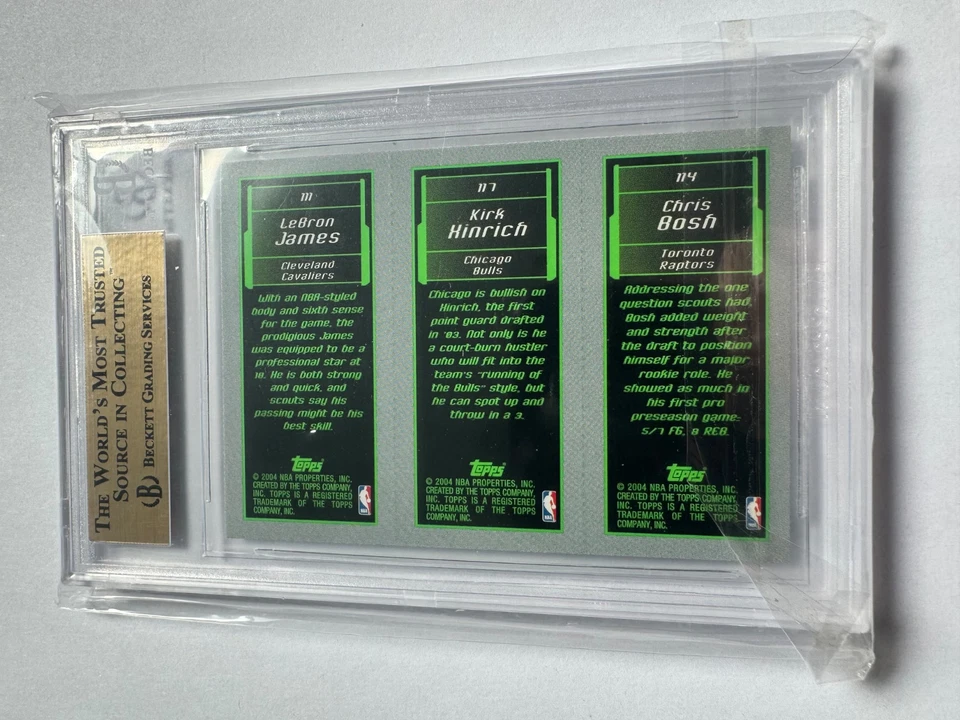 03-04 Topps Rookie Matrix Lebron James/Hinrich/Bosh RC - BGS 9.5 Foto 2 de 2