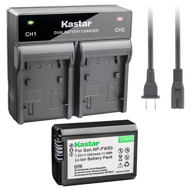 NP-FW50 Battery or Dual Charger for Sony SLT-A33 SLT-A35 SLT-A37 SLT-A55, NEX-3