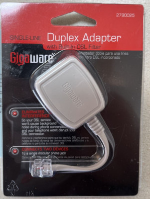 Gigaware Single-line Duplex Adapter with Built-in DSL Filter 2790025 (Belkin)