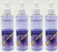  Lot 4  Yardley ENGLISH LAVENDER Fine Fragrance Body Mist 8 oz Ea NEW