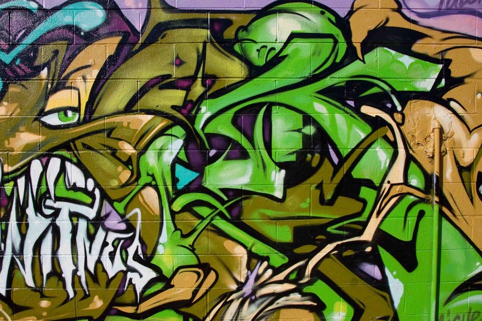 3D Colorful Street Graffiti Wall Murals Wallpaper Murals Wall Sticker