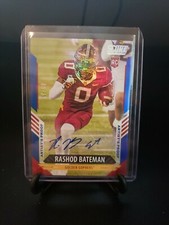 Rashod Bateman 2021 Score Artist Proof Blue Rookie Auto 5/35. Ravens RC