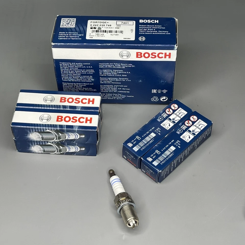 Bosch Nickel Spark Plug 7401 5PCS For AUDI A4 A6 S4 PEUGEOT 405 VW PASSAT VOLVO - Image 2 of 4