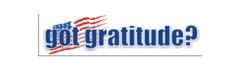 6" us flag got gratitude blue text bumper sticker decal usa made