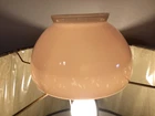 1 of 2 Vintage Pale Pink Cased Glass Student Lamps Shade Made in France  6.75"