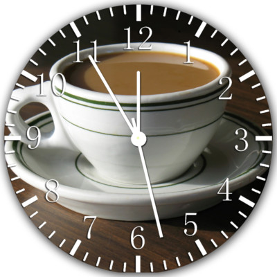 Cup Of Coffee Frameless Borderless Wall Clock Nice For Gifts or Decor Z139