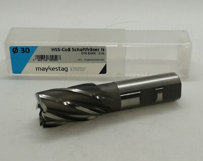 MAYKESTAG HSS Co8 Schaftfräser  Z=6 DIN 844 K 30 mm 0181603000100 NEU